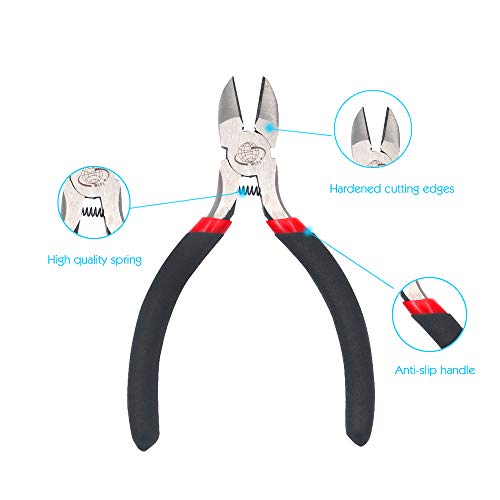 Wire Cutters Diagonal Cutting Pliers Mini Precision Side Cutter fo...