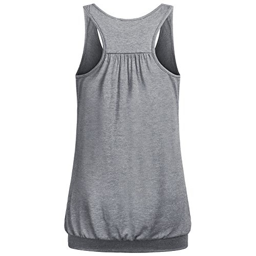 Miusey Workout Clothes Womens Round Neck Sleeveless Relaxed Yoga R...
