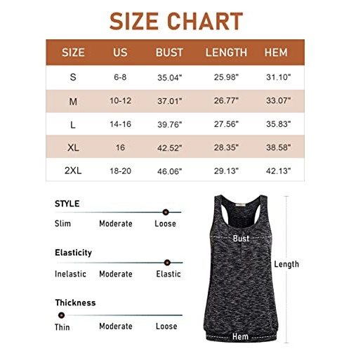 Miusey Workout Clothes Womens Round Neck Sleeveless Relaxed Yoga R...