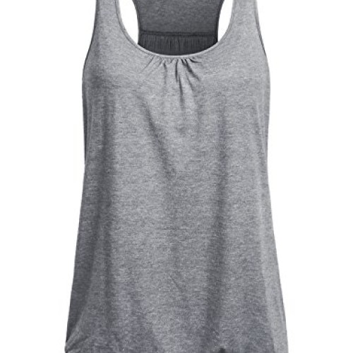 Miusey Workout Clothes Womens Round Neck Sleeveless Relaxed Yoga R...