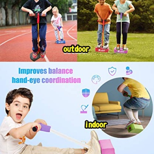 MIWEN Foam Pogo Stick Jumper for Kids,Durable Ultra Cool Colors To...