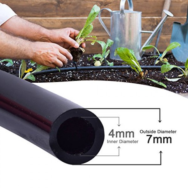 50ft Roll MIXC 1/4 inch Blank Distribution Tubing Drip Irrigation Hose 