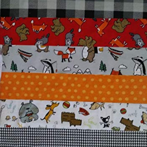 Contemporary Pre-Cut Flannel Quilting Pieces: 20 pc Jelly Rolls F...