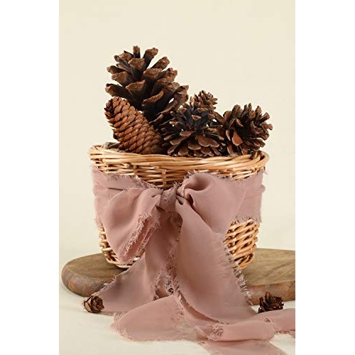 Mixsuperstore Dusty Rose Chiffon Ribbon Fringe Sample Color Swatch...