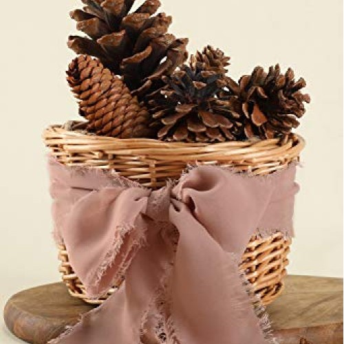 Mixsuperstore Dusty Rose Chiffon Ribbon Fringe Sample Color Swatch...
