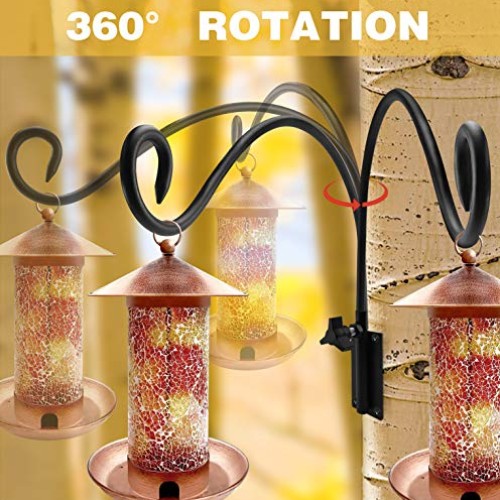 MIXXIDEA Swivel Hanging Plant Bracket, Iron Plant Hanger with Scre...