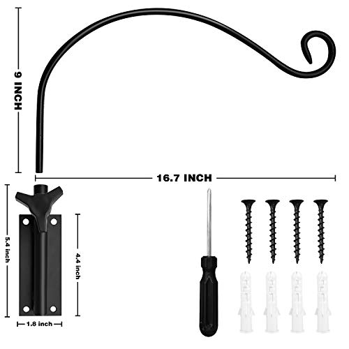 MIXXIDEA Swivel Hanging Plant Bracket, Iron Plant Hanger with Scre...