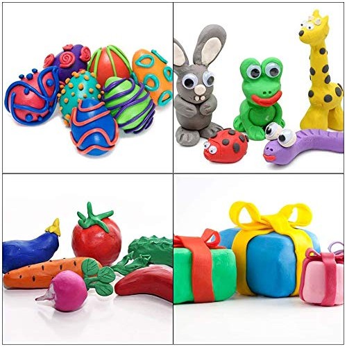 Polymer Clay Starter Kit, 32 Colors Non-Toxic Soft Oven Bake Clay ...
