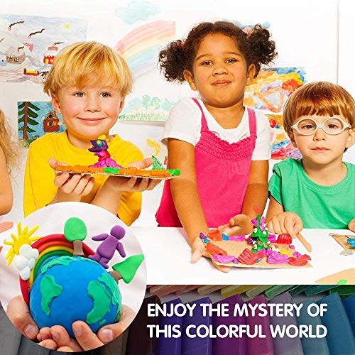 Polymer Clay Starter Kit, 32 Colors Non-Toxic Soft Oven Bake Clay ...