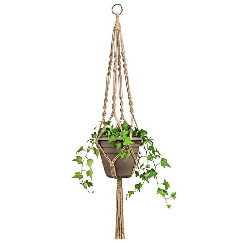 Mkono 2 Pack Macrame Plant Hangers Indoor Hanging Planter Basket D...