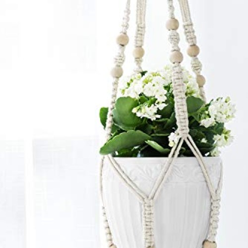 Mkono 3 Pack Macrame Plant Hangers Indoor Different Size Hanging P...