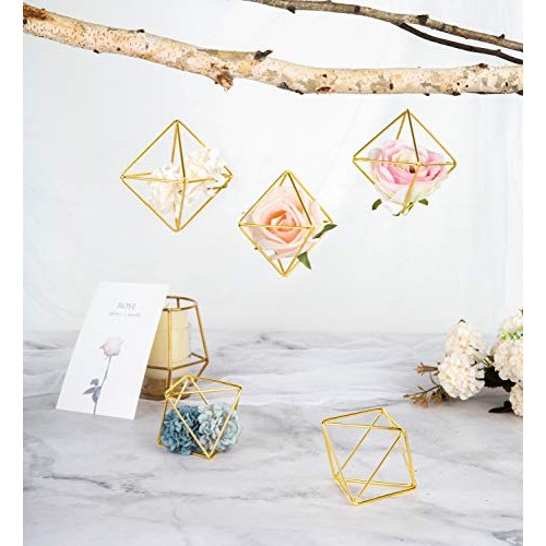 Mkono 7 Pack Air Plant Holder Metal Himmeli Decor Modern Geometric...