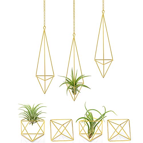 Mkono 7 Pack Air Plant Holder Metal Himmeli Decor Modern Geometric...