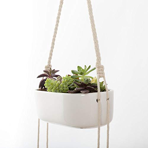 Mkono Ceramic Hanging Planter 3 Tier Indoor Wall Plant Holder for ...
