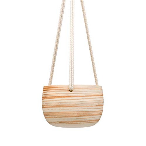Mkono Ceramic Hanging Planter Macrame Plant Holder 5 Inch Cute Suc...