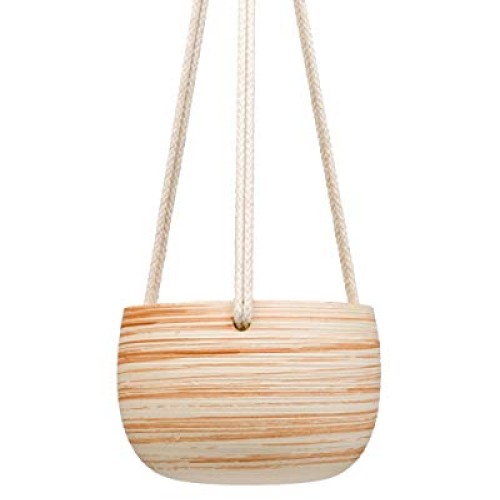 Mkono Ceramic Hanging Planter Macrame Plant Holder 5 Inch Cute Suc...