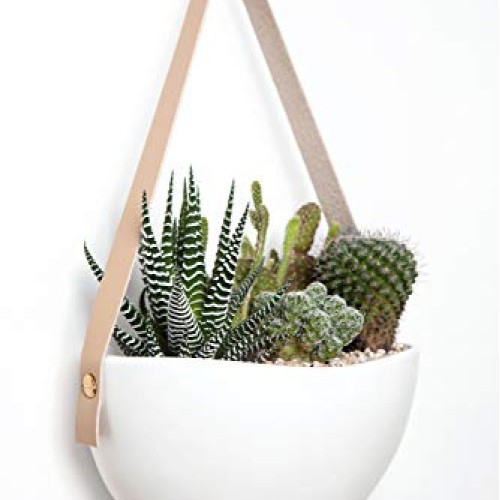 Mkono Ceramic Hanging Planter Wall Planters Set of 3 Modern Flower...
