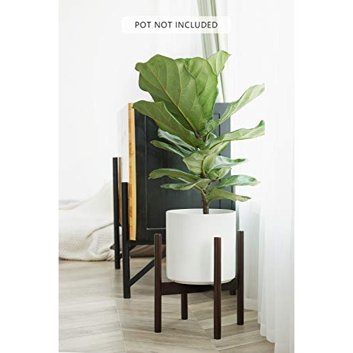 Mkono Plant Stand Mid Century Wood Flower Pot Holder Display Plan...