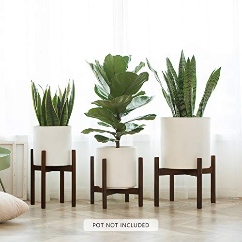 Mkono Plant Stand Mid Century Wood Flower Pot Holder Display Plan...