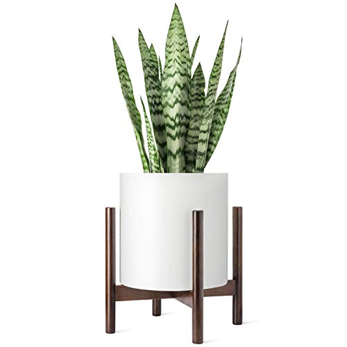 Mkono Plant Stand Mid Century Wood Flower Pot Holder Display Potte...
