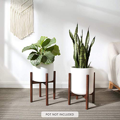 Mkono Plant Stand Mid Century Wood Flower Pot Holder Indoor Potted...