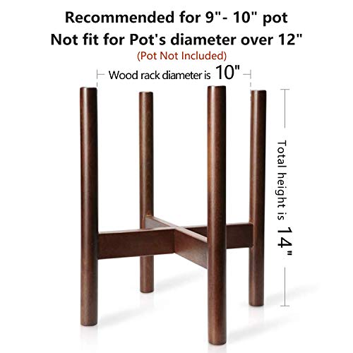 Mkono Plant Stand Mid Century Wood Flower Pot Holder Indoor Potted...