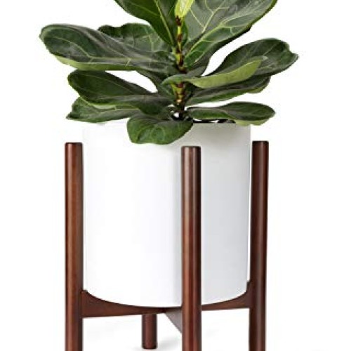 Mkono Plant Stand Mid Century Wood Flower Pot Holder Indoor Potted...
