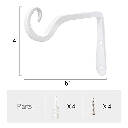 Mkono Wall Hook Hanging Plant Bracket, Decorative Straight Plant H...