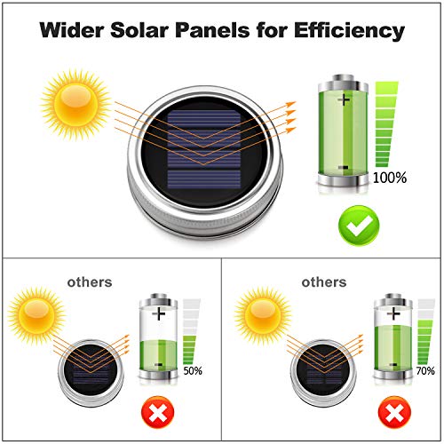Mason Jar Solar Lights 30 LEDs, 6 Pack Hanging Solar Lights Outdoo...