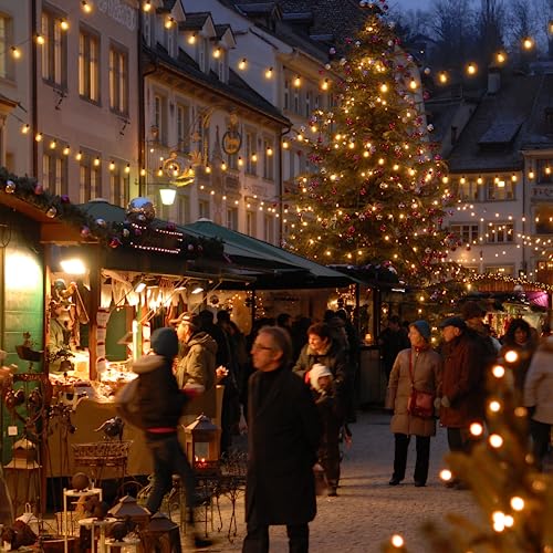 Mlambert 100Ft LED Outdoor String Lights Dimmable G40 Globe Patio ...