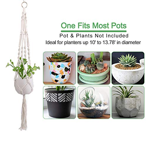 MLCINI Macrame Plant Hanger 7 Pack Plant Hangers Indoor Outdoor Wa...
