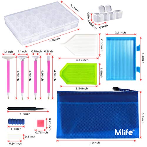 Mlife 5D Diamond Painting Tools Kit, 31 Pieces DIY Diamond Paintin...