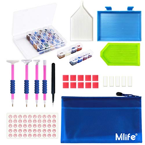 Mlife 5D Diamond Painting Tools Kit, 31 Pieces DIY Diamond Paintin...