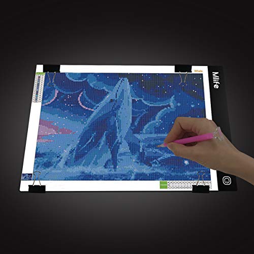 Mlife B4 LED Light Pad - Upgraded Diamond Painting Light Box Dimma...