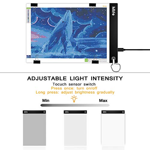 Mlife B4 LED Light Pad - Upgraded Diamond Painting Light Box Dimma...