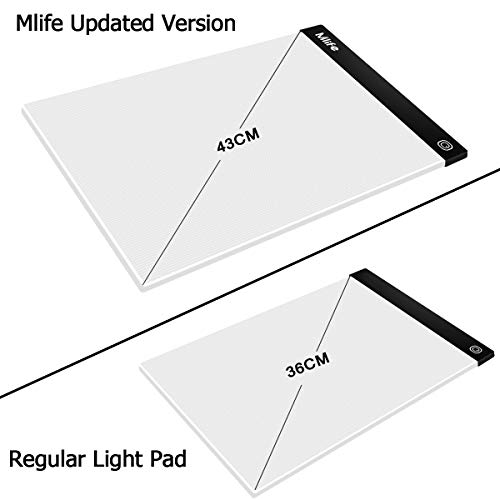 Mlife B4 LED Light Pad - Upgraded Diamond Painting Light Box Dimma...