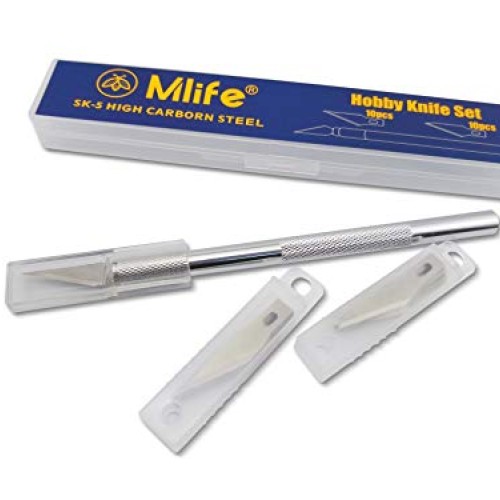 Mlife Hobby Knife Precision Stainless Steel Craft Knife Set for DI...