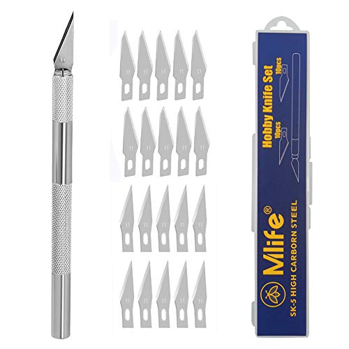 Mlife Hobby Knife Precision Stainless Steel Craft Knife Set for DI...