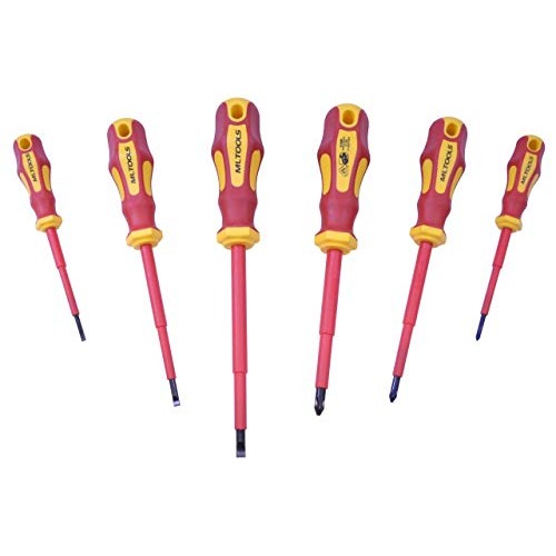 MLTOOLS Insulated Screwdriver Set with Magnetic Tips 6 Pc. Tool K...