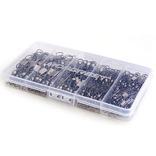 MOBOREST 200PCS Barrel Snap Swivel Fishing Accessories, Premium Fi...