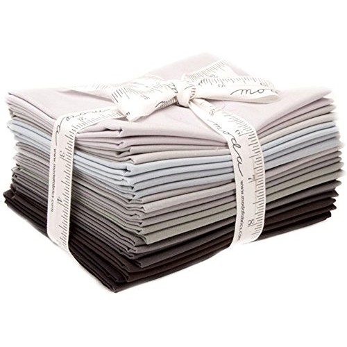 Bella Solids Black 12 Fat Quarters Moda Fabrics 9900AB 130