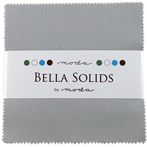 Bella Solids Zen Grey Charm Pack 42 Squares 5 Moda Fabrics 9900PP...