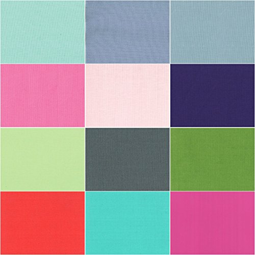 Kate Spain Bella Solids Designer Series 12 Fat Quarter Bundle Moda...