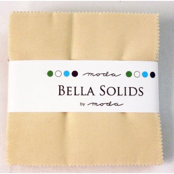 Bella Solids Natural Charm Pack 42 5-inch Squares Moda Fabrics 990...