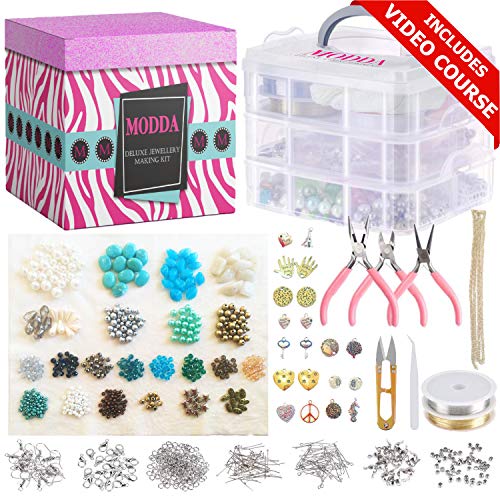 Modda Deluxe Jewelry Making Kit, Jewelry Making Supplies Includes ...