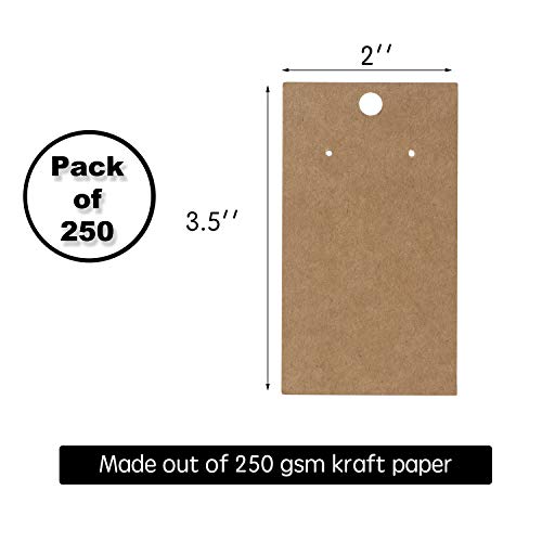 250 Pack Earring Display Cards – Earring and Bracelet Jewelry Disp...