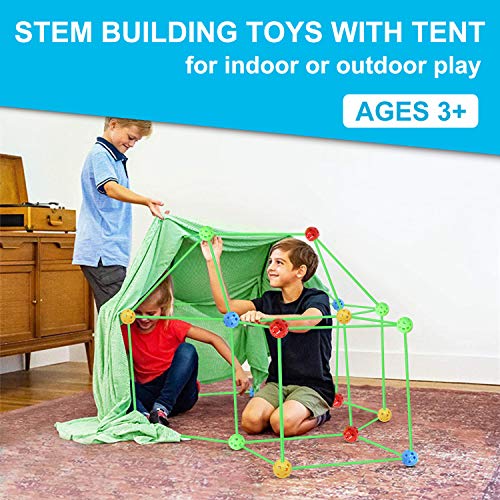 Modern Element Products Fort Building Kit,87 Pieces Flexible Const...