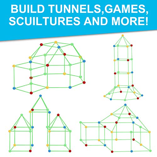 Modern Element Products Fort Building Kit,87 Pieces Flexible Const...