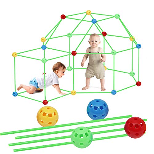 Modern Element Products Fort Building Kit,87 Pieces Flexible Const...