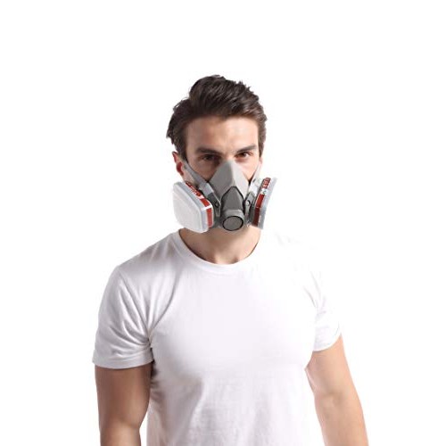 Reusable Half Face Cover, ModuskyePainting Half Respirator with 6 ...
